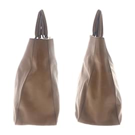 Fendi-Fendi Brown Leather Tote Bag-Brown