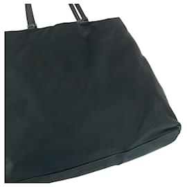 Prada-Prada Nylon Tessuto Logo Tote Bag-Black