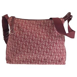 Borsa a tracolla in tela Trotter vintage Dior Rosso