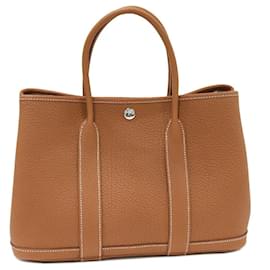 Hermès-Hermes Garden Party 30 TPM Tote Bag-Golden