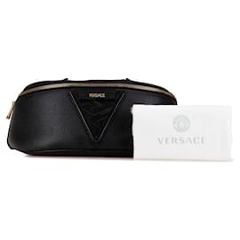 Versace-Versace Leather Waist Bag Black-Black