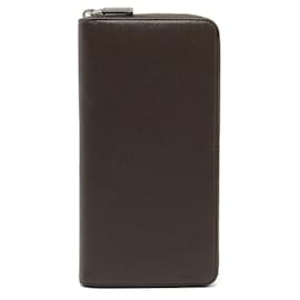 Prada-Prada Saffiano Leather Zip Wallet 2ML220-Brown