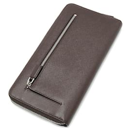 Prada-Prada Saffiano Leather Zip Wallet 2ML220-Brown