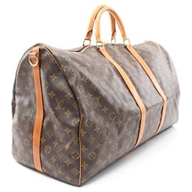 Louis Vuitton-Louis Vuitton Monogram Keepall Bandouliere 60 Boston Bag M41412-Brown
