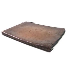 Berluti Nino GM Cacao Intenso Leather Clutch Brown