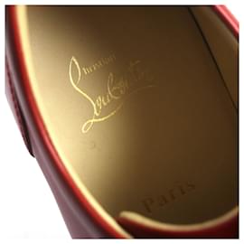 Christian Louboutin-Christian Louboutin Louis Junior Spikes Leather Sneakers Red-Red