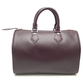 Louis Vuitton Epi Speedy 25 Handbag Purple