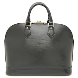 Louis Vuitton-Louis Vuitton Alma Leather Handbag M52142-Black