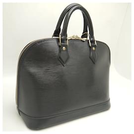 Louis Vuitton-Louis Vuitton Alma Leather Handbag M52142-Black