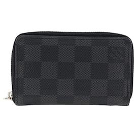 Louis Vuitton-Louis Vuitton Damier Graphite Zippy Coin Purse-Black