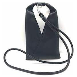 Autre Marque-MM6 Maison Margiela Leather Phone Shoulder Bag-Black