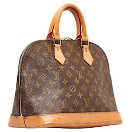 Louis Vuitton-Louis Vuitton Monogram Alma Handbag Brown PVC Leather-Brown