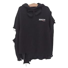 Balenciaga-Balenciaga Cotton Destroyed Hoodie 662718-Other