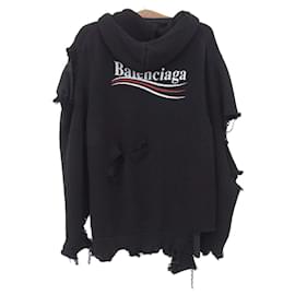Balenciaga-Balenciaga Cotton Destroyed Hoodie 662718-Other