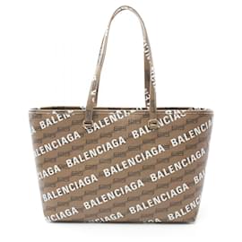 Balenciaga-Balenciaga Signature Shopper M Tote Bag-Brown