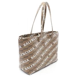 Balenciaga-Balenciaga Signature Shopper M Tote Bag-Brown