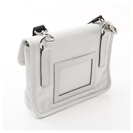Prada-Prada Nylon Saffiano Leather Shoulder Bag 2ZH108-White