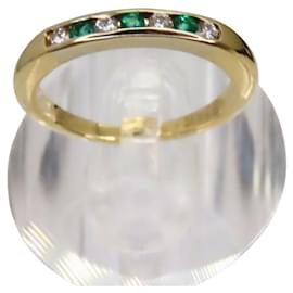 Autre Marque-14K Emerald Diamond Ring-Other