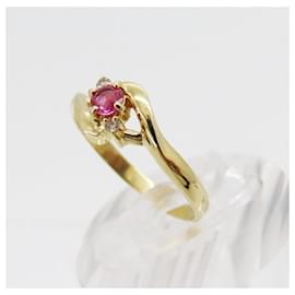 Autre Marque-K18 Pink Sapphire Ring 10-Pink
