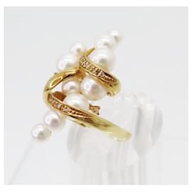 Autre Marque-K18 Diamond Pearl Ring 15 No Brand Jewelry-Other
