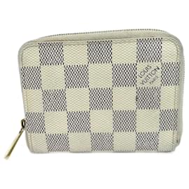 Louis Vuitton-Louis Vuitton Damier Azur Zippy Coin Purse N63069-White
