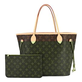 Louis Vuitton-Pochete Louis Vuitton Monogram Neverfull MM-Fuschia,Monograma