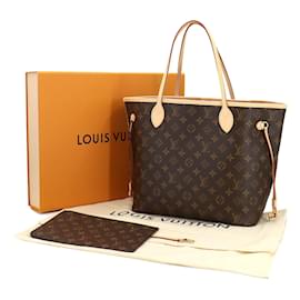 Louis Vuitton-Louis Vuitton Monogram Neverfull MM Pouch-Fuschia,Monogram