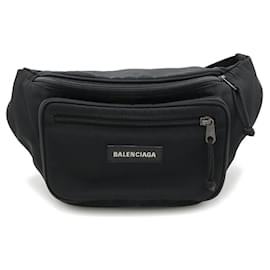 Balenciaga-Balenciaga Explorer Nylon Belt Bag Black-Black