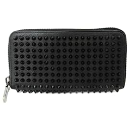 Christian Louboutin-Christian Louboutin Leather Long Wallet Black-Black