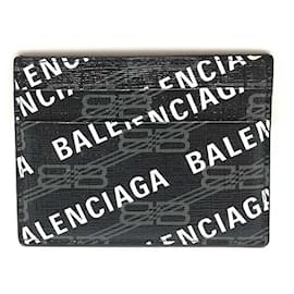 Balenciaga-Balenciaga Leather Card Case-Black