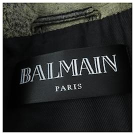 Balmain-Balmain Cowhide Padded Leather Jacket Women-Brown