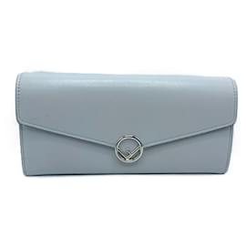 Fendi-Fendi Leather Can I F Long Wallet 8M0251-Grey