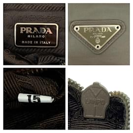 Prada-Prada Nylon Tessuto Triangle Logo Tote Bag-Grey
