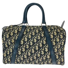 Dior Canvas Trotter Boston Handbag Beige