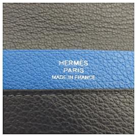 Hermès-Hermes Evercolor RMS Card Case Blue-Blue
