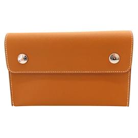 Hermès-Hermes Epsom Snap To Go Shoulder Bag-Golden