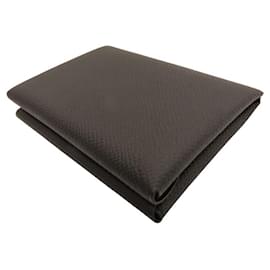 Hermès-Hermes Calvi Duo Card Case Black-Black