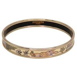 Hermès-Hermes Enamel Bracelet Silver Bangle-Silvery