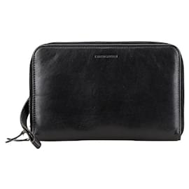 Armani-Armani Leather Bifold Wallet-Black
