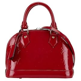 Louis Vuitton-Louis Vuitton Alma BB Patent Leather Handbag-Red