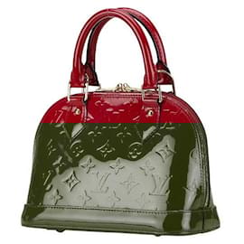 Louis Vuitton-Louis Vuitton Alma BB Patent Leather Handbag-Red