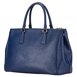 Prada-Prada Saffiano Galleria Handbag-Blue