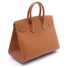 Hermès-Sac à main Hermes Birkin Sellier 25 Marron-Marron