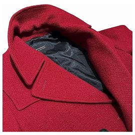 Burberry Wool Nylon Peacoat Jacket Men Red