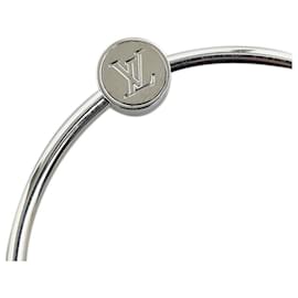 Louis Vuitton-Louis Vuitton Metal Porte Cles Round Ring Keyring M68854-Silvery