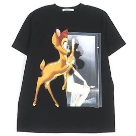 Givenchy Bambi Print Crew Neck T-Shirt Black S Black
