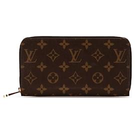 Louis Vuitton-Louis Vuitton Monogram Zippy Wallet Brown-Brown