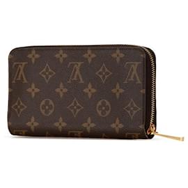 Louis Vuitton-Louis Vuitton Monogram Zippy Wallet Brown-Brown