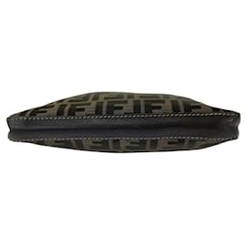 Fendi-Fendi Zucca Canvas Shoulder Bag Pochette-Brown