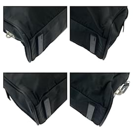 Prada-Prada Nylon Tessuto Logo Plate Handbag-Black